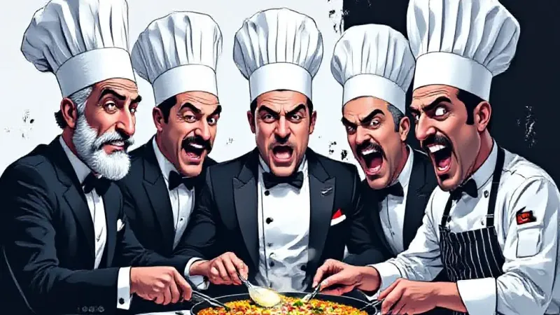 Madrid fires spark solidarity paella competition.