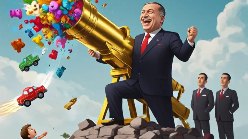Erdogan Introduces Aid Distribution via Toy Toss