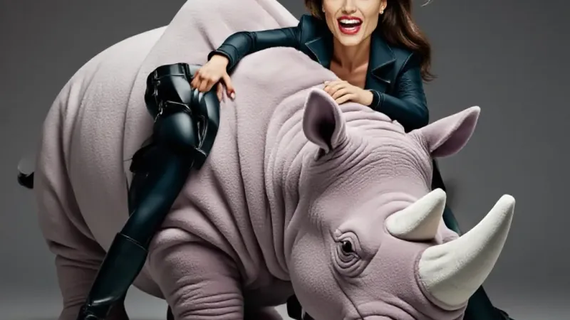 Angelina Jolie Tames a Thousand Dollar Plush Beast